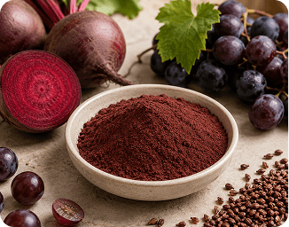 Beet root and grape seed